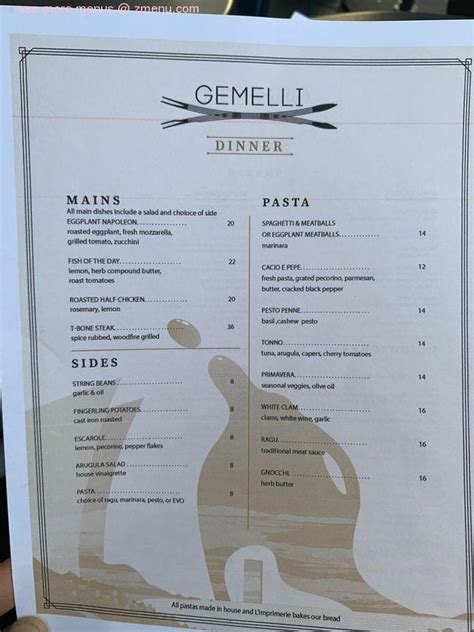 gemelli drinks menu.